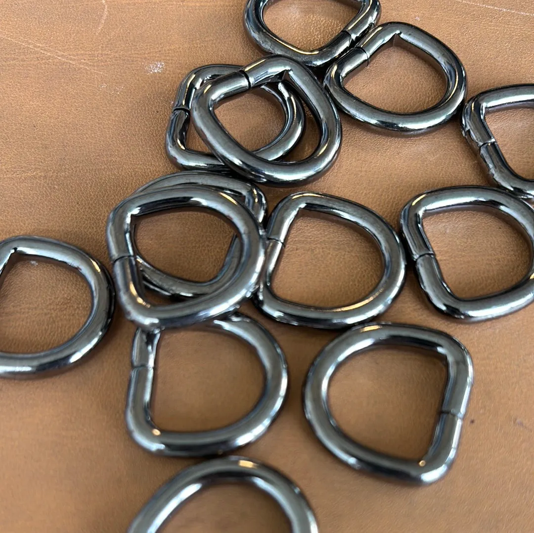 Leather House Silver 15 mm D-ring zilver per stuk