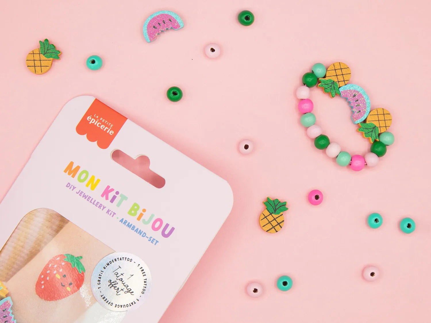 La Petite Epicerie Mon kit bijou armband fruit kind hout