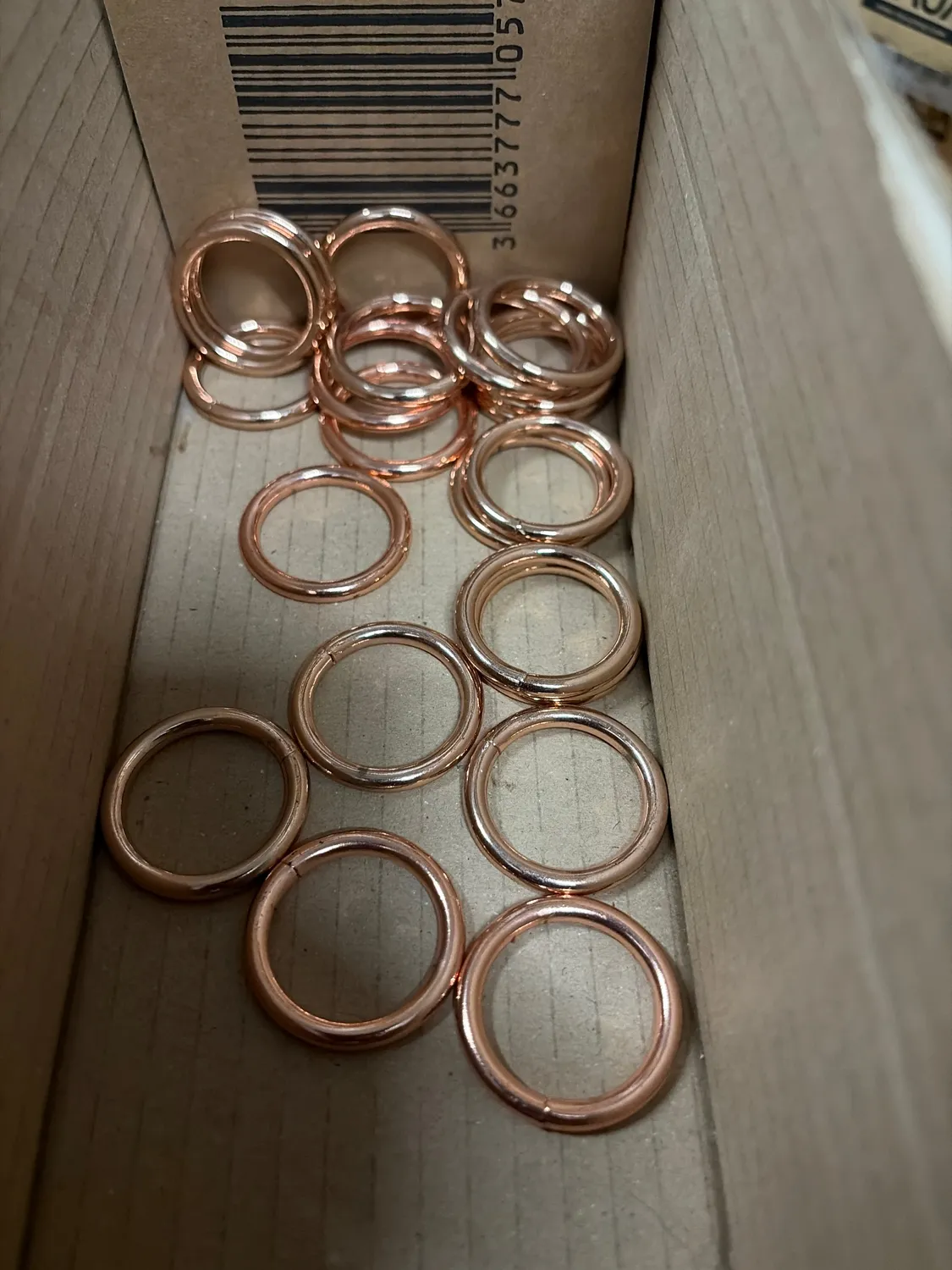 Leather House Rose Gold Ring 25mm sieradenring