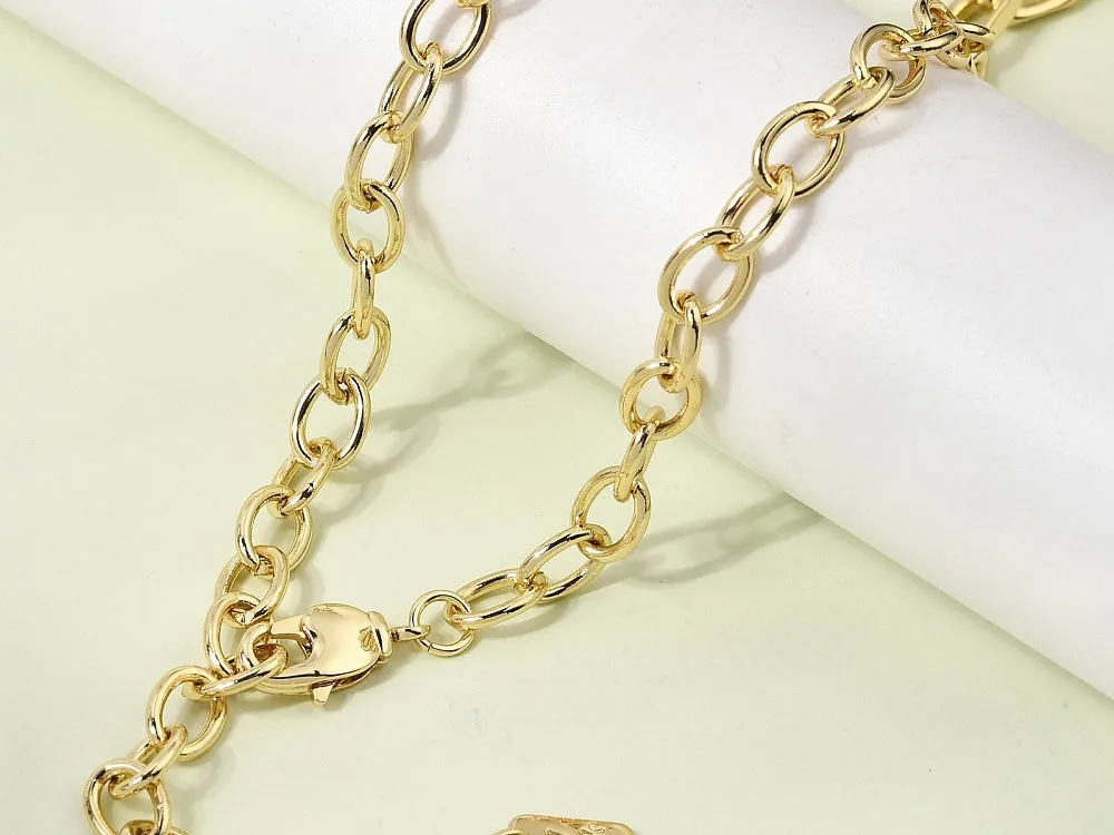 La Petite Epicerie chaine cable ketting goud 57,1 cm