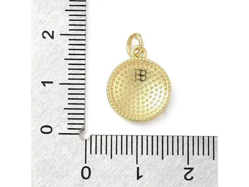 La Petite Epicerie Palmier bedel emaille wit goud 13 mm