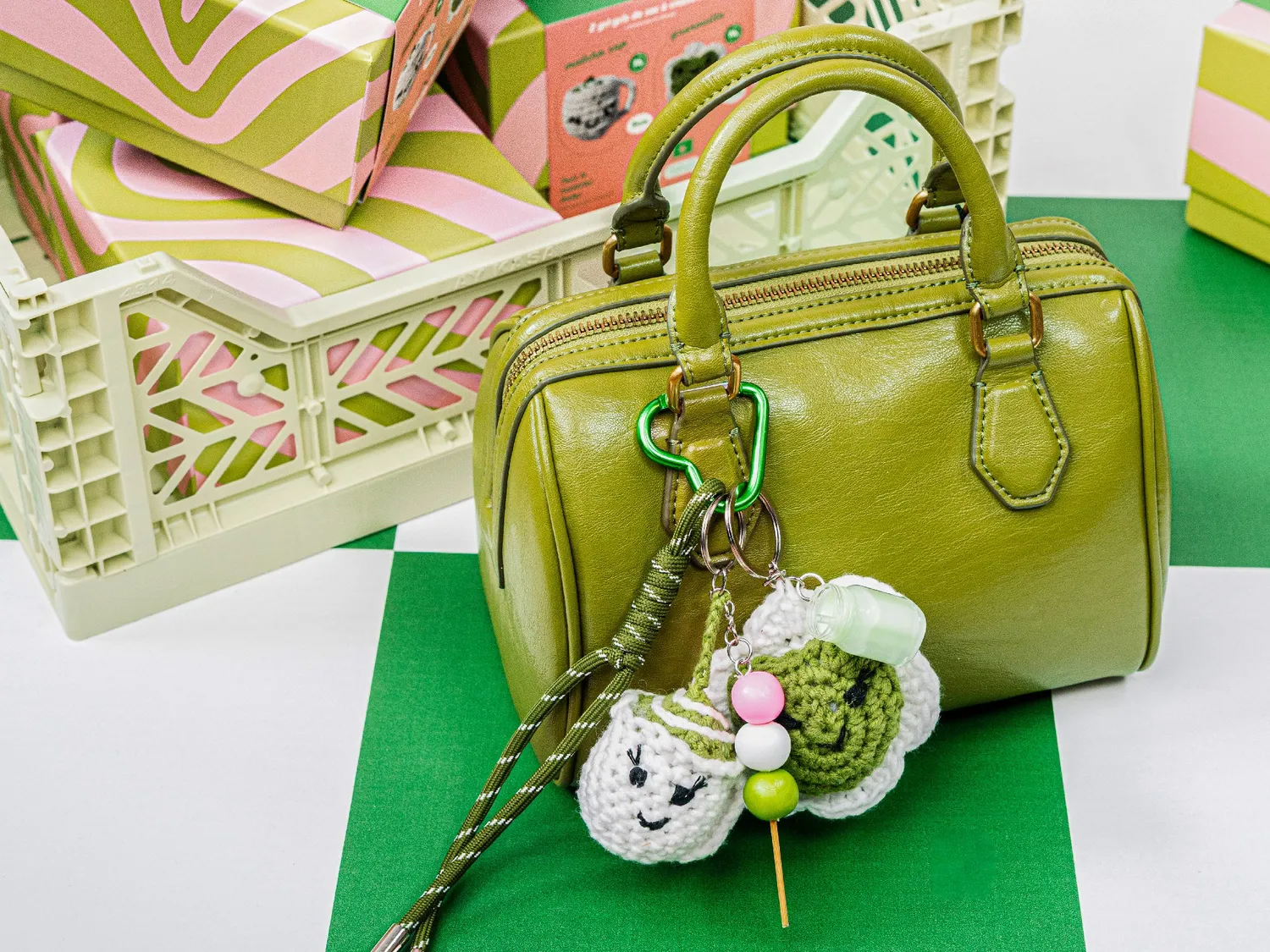 La Petite Epicerie Matcha Club haakset bag charms