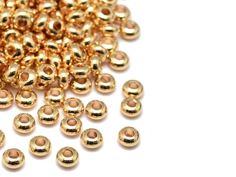 La Petite Epicerie spacerkralen goud rond 20 stuks 3 mm