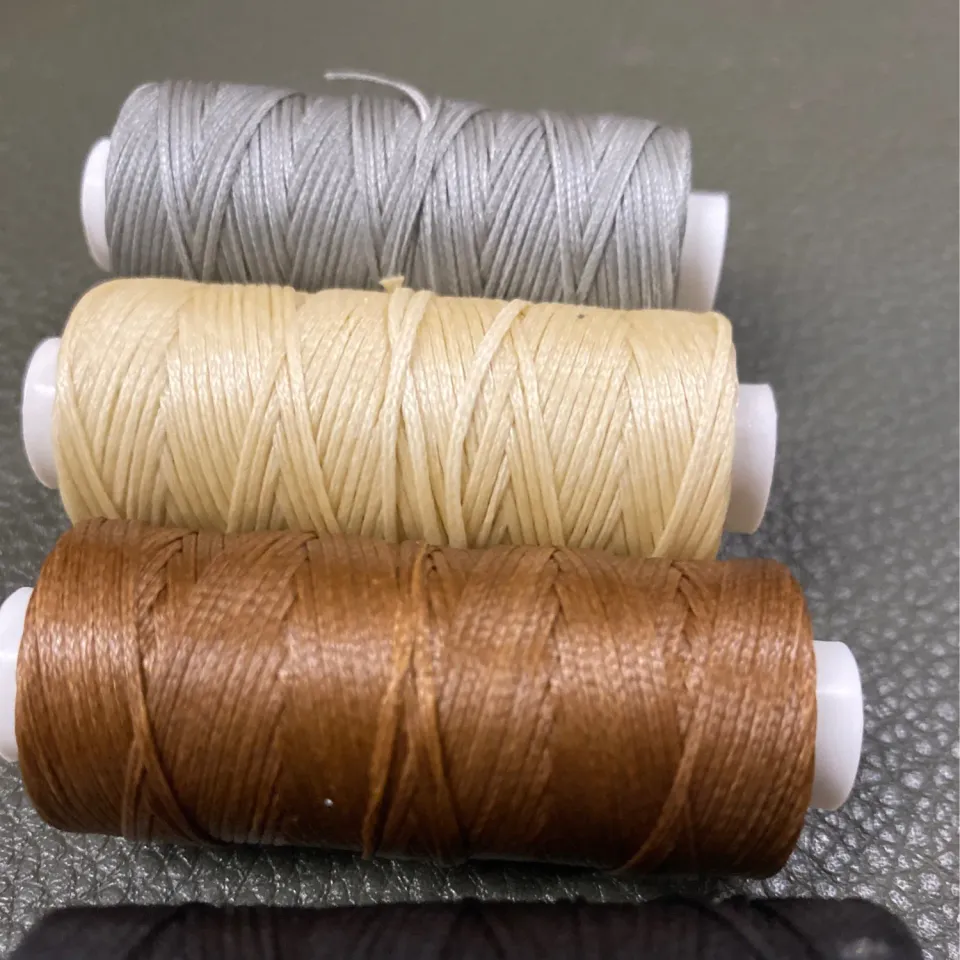 Leather House Waxy garen zwart 50 meter