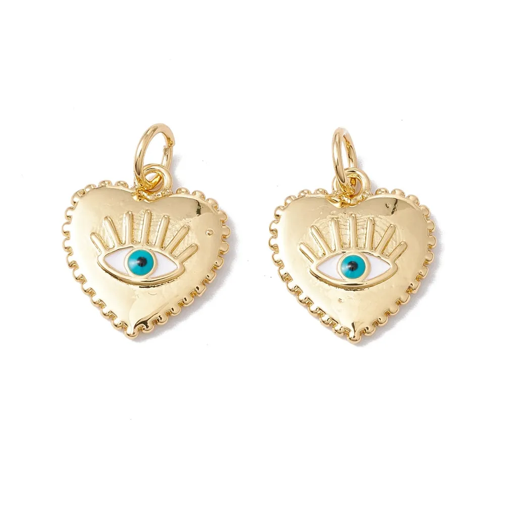 La Petite Epicerie bedel hart goud turquoise oog 18K