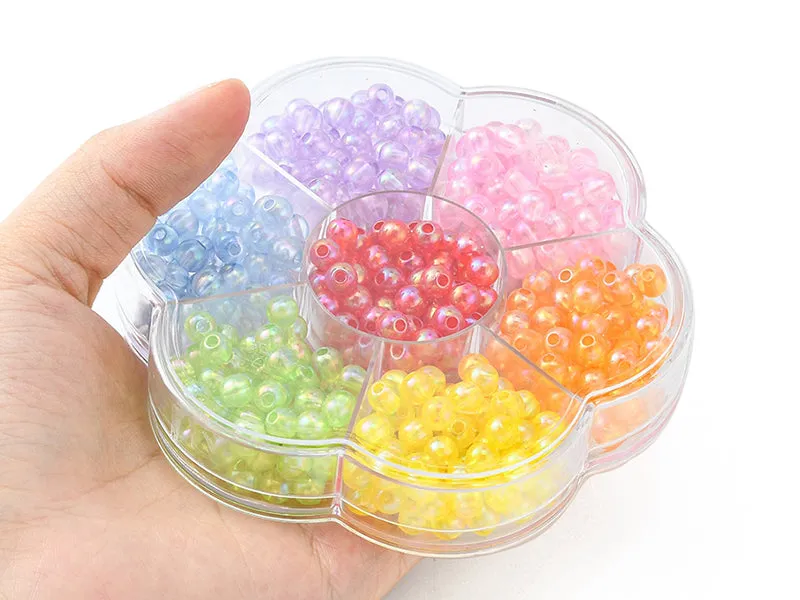 La Petite Epicerie Kralen 6 mm Rond Acryl Transparant 490 st