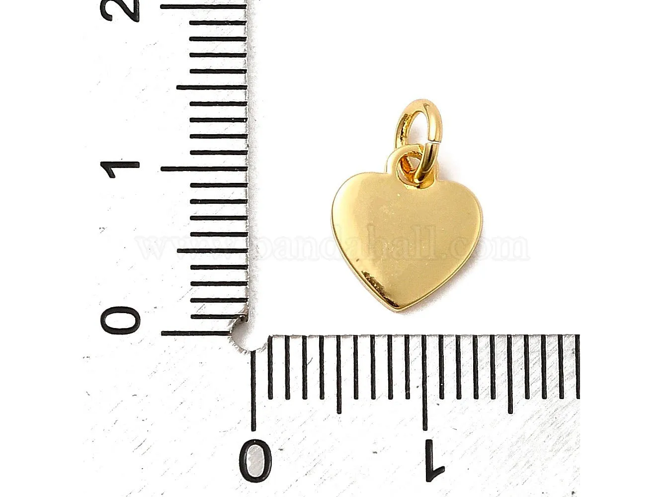 La Petite Epicerie hart bedel strik rood emaille goud 10,5 mm