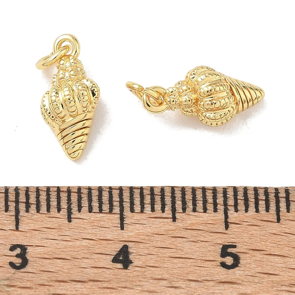La Petite Epicerie Conque schelp bedel verguld 18K per stuk