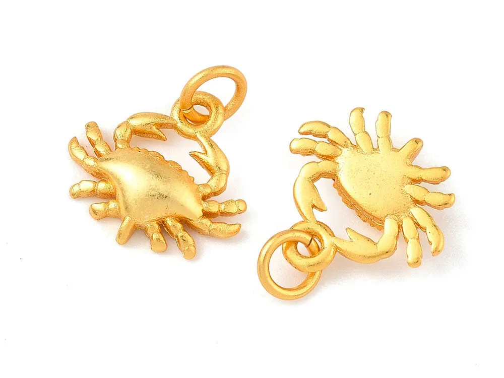 La Petite Epicerie krab bedel goud 10 mm per stuk