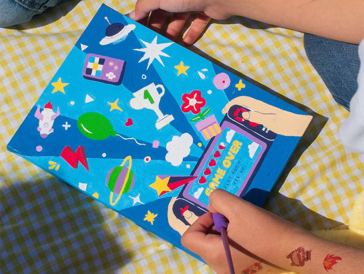 Petit Pinceau Kids Video Game schilderen op nummer 8-12 jaar