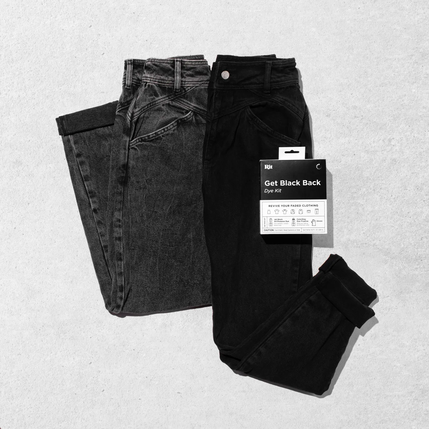 Rit Get Black Back textielverfset zwart