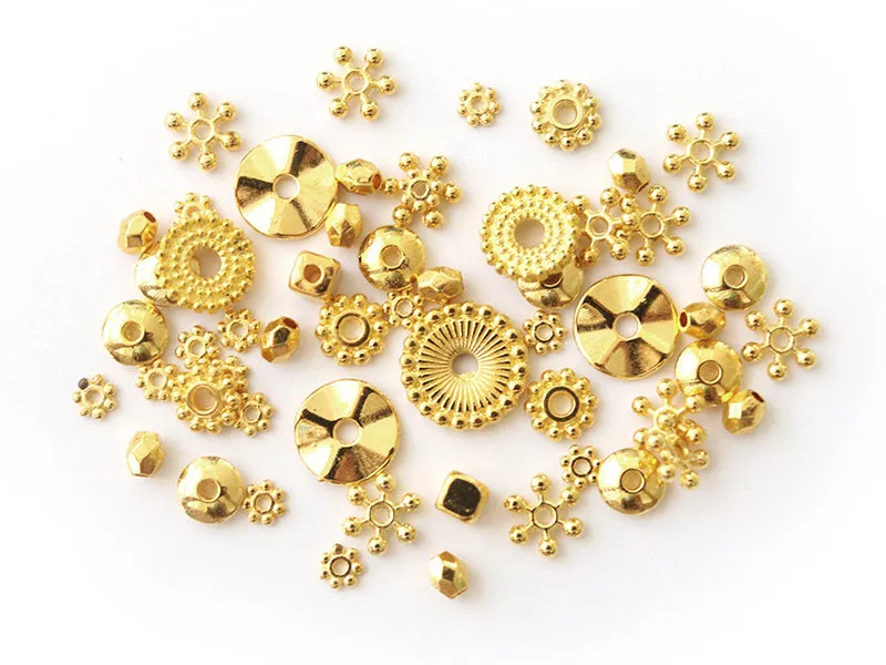 La Petite Epicerie spacers goud heishi 10 gram ca. 40 stuks