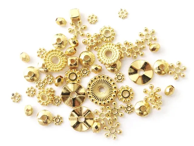 La Petite Epicerie spacers goud heishi 10 gram ca. 40 stuks