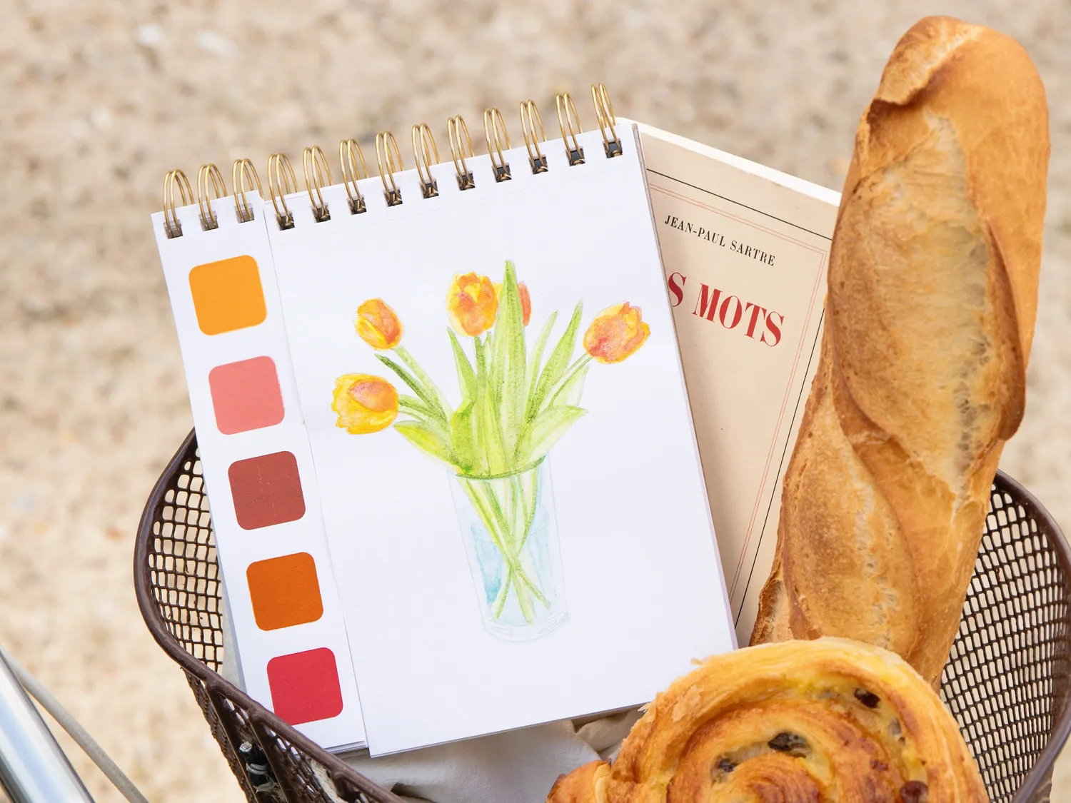 La Petite Epicerie Travel Book Paris aquarelboek 20 kaarten