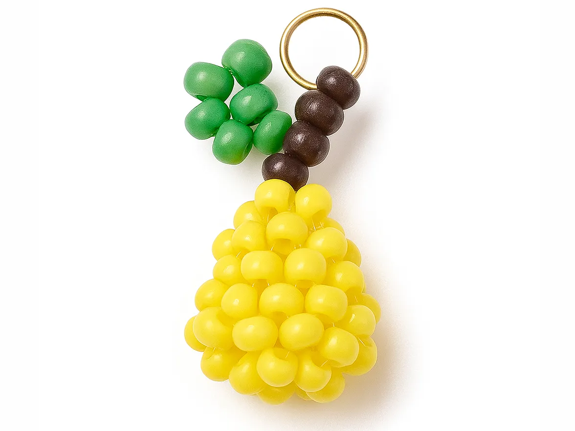 La Petite Epicerie peer bedel glasparels geel 30 mm
