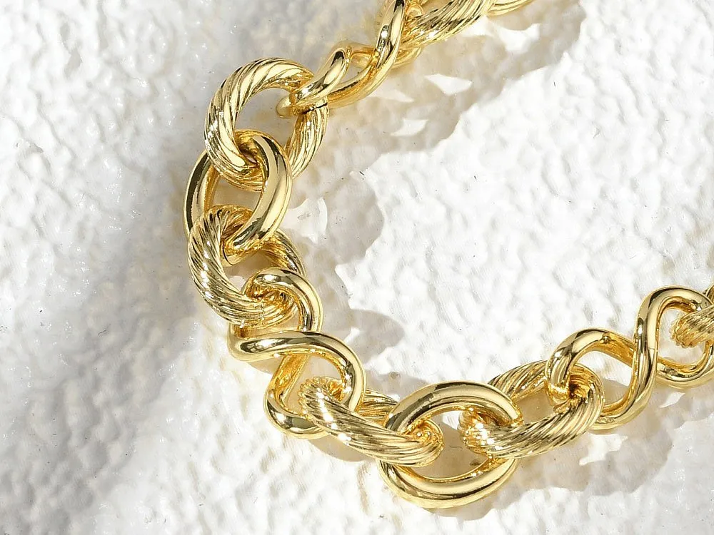 La Petite Epicerie Infini schakelarmband goud 20,6 cm