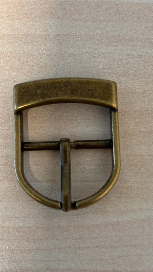 Leather House halve maan gesp messing 20mm limited