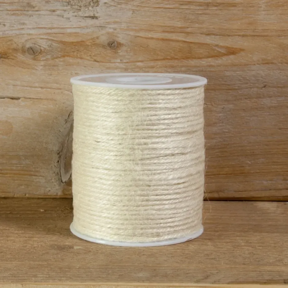 LTC-Leiden Jute touw creme 2 mm 100 meter
