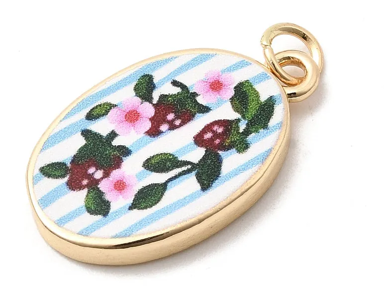 La Petite Epicerie Bedel Ovaal Bloem Goud 23 mm