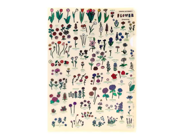 Zero Per Zero Fleurs opbergmap A4 bloemen