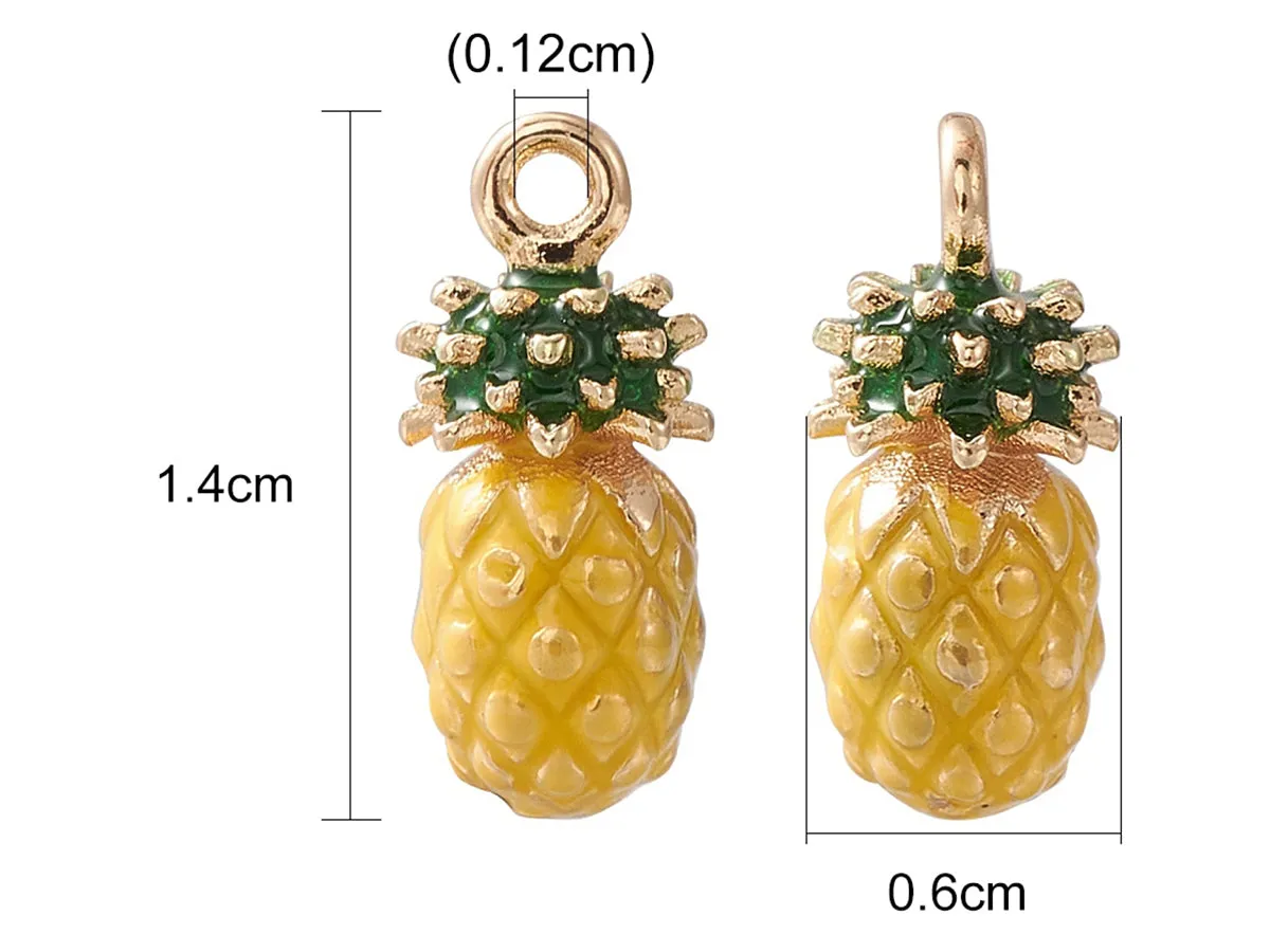 La Petite Epicerie bedel ananas emaille goud per stuk