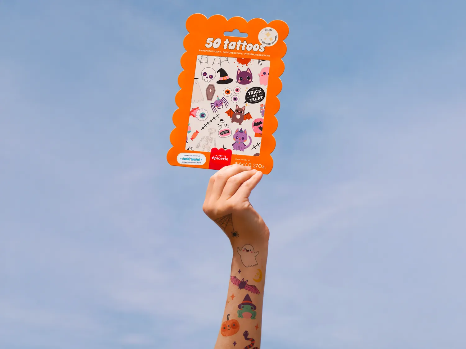 La Petite Epicerie Halloween Plaktattoos 40 stuks Glow