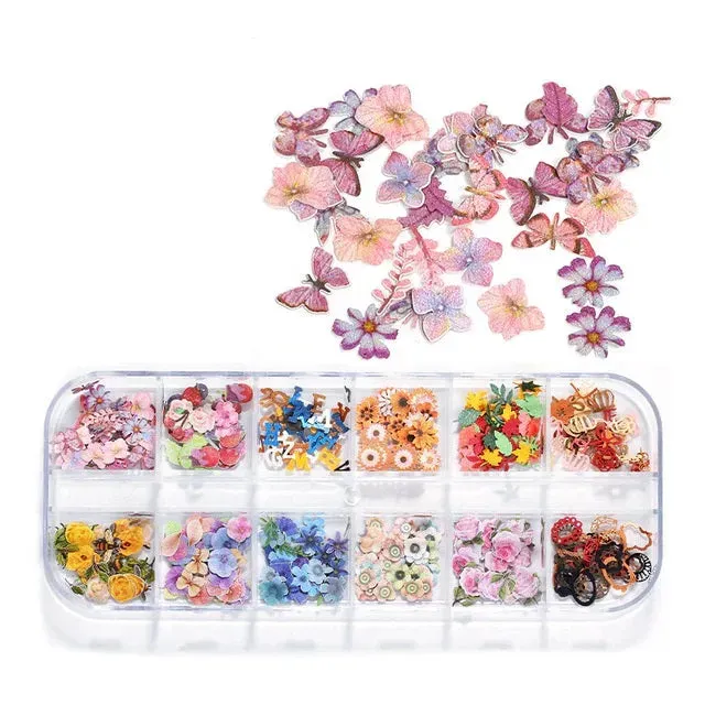 Bijounique decoraties houtpulp 12-vaks doosje stijl 3