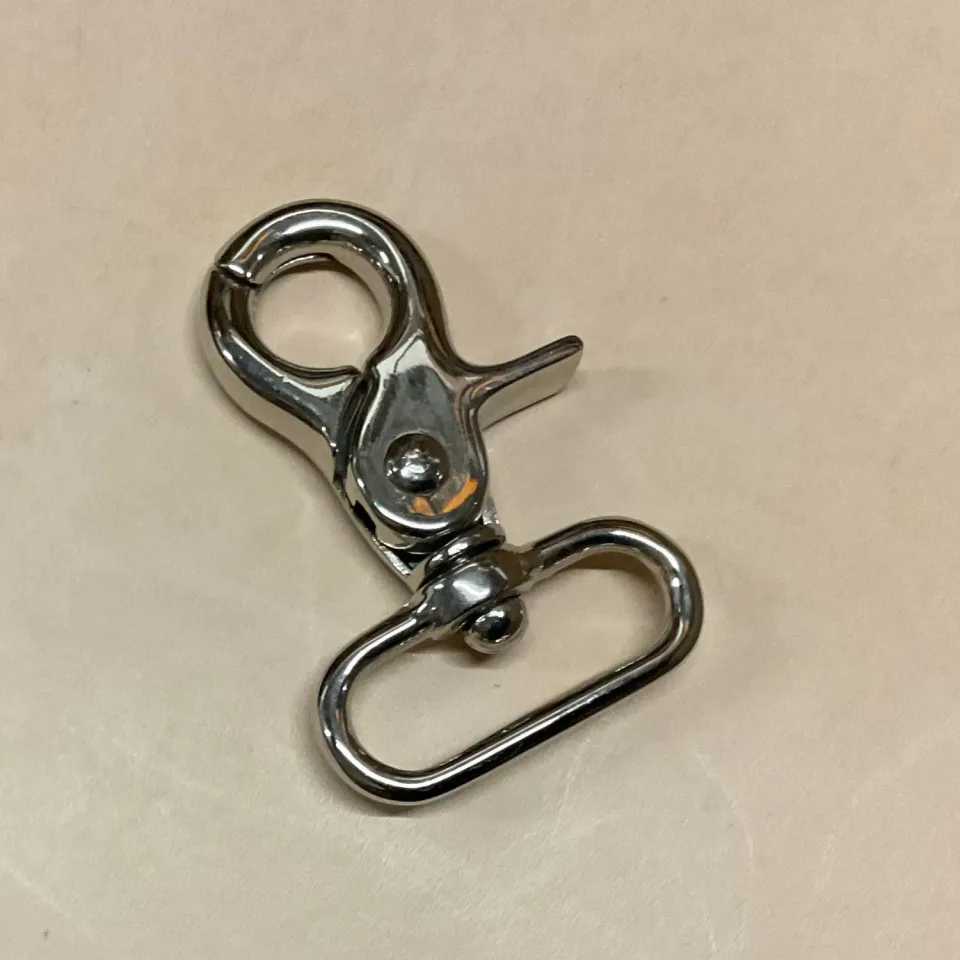 Leather House Musketonhaak Ovaal 30 mm Zilver