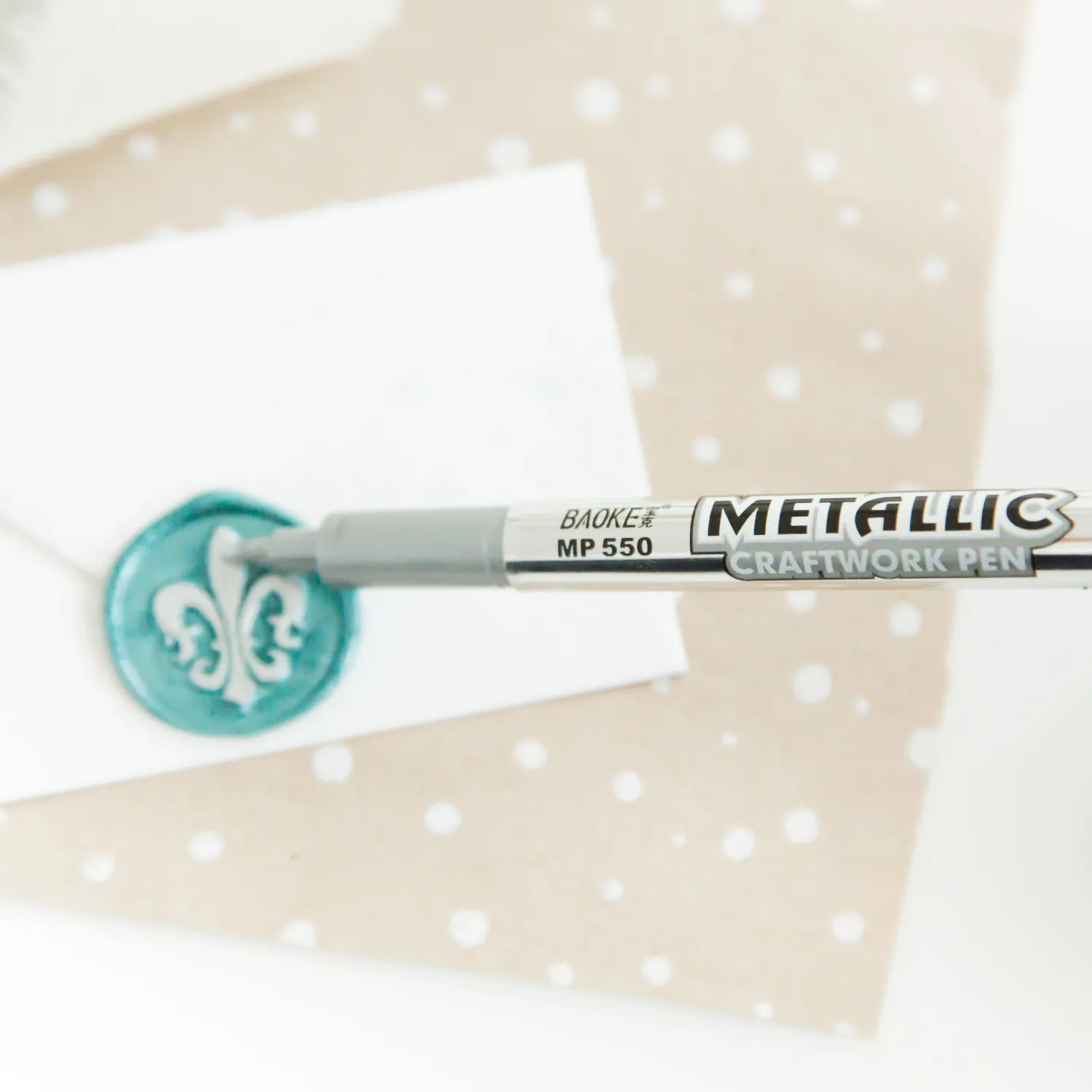 Jessy at Sea Wax Seal Pen metallic marker zilver