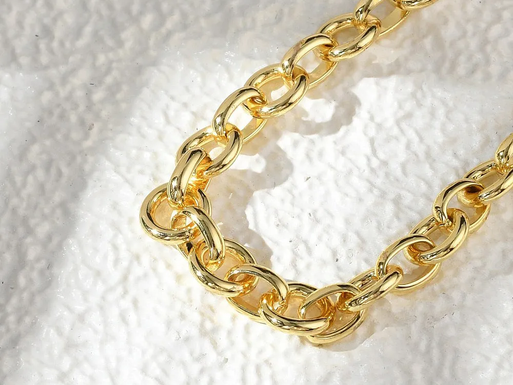 La Petite Epicerie schakelarmband rond 19,3 cm goud