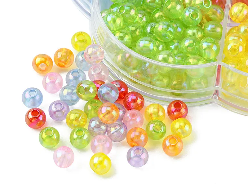 La Petite Epicerie Kralen 6 mm Rond Acryl Transparant 490 st