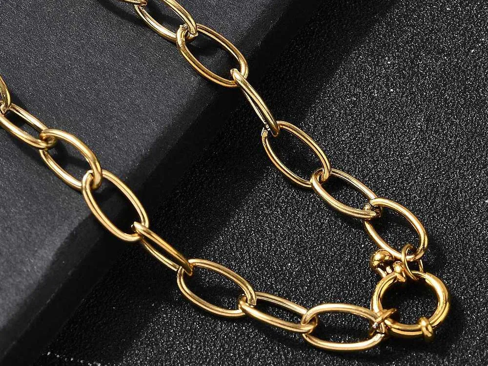 La Petite Epicerie kabelketting goud 41,3 cm rvs