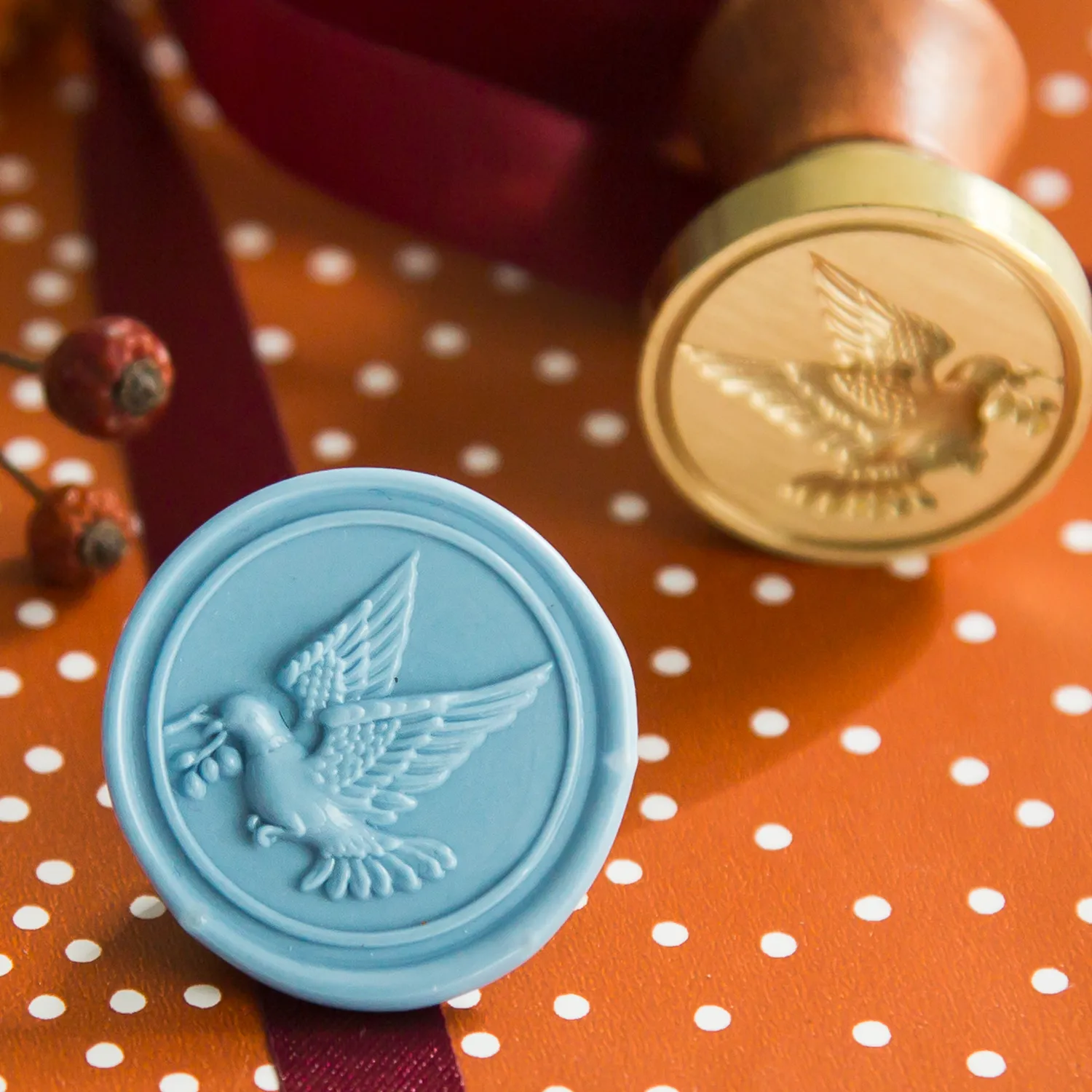 Jessy at Sea 3D Pigeon waxzegelstempel 25 mm duif