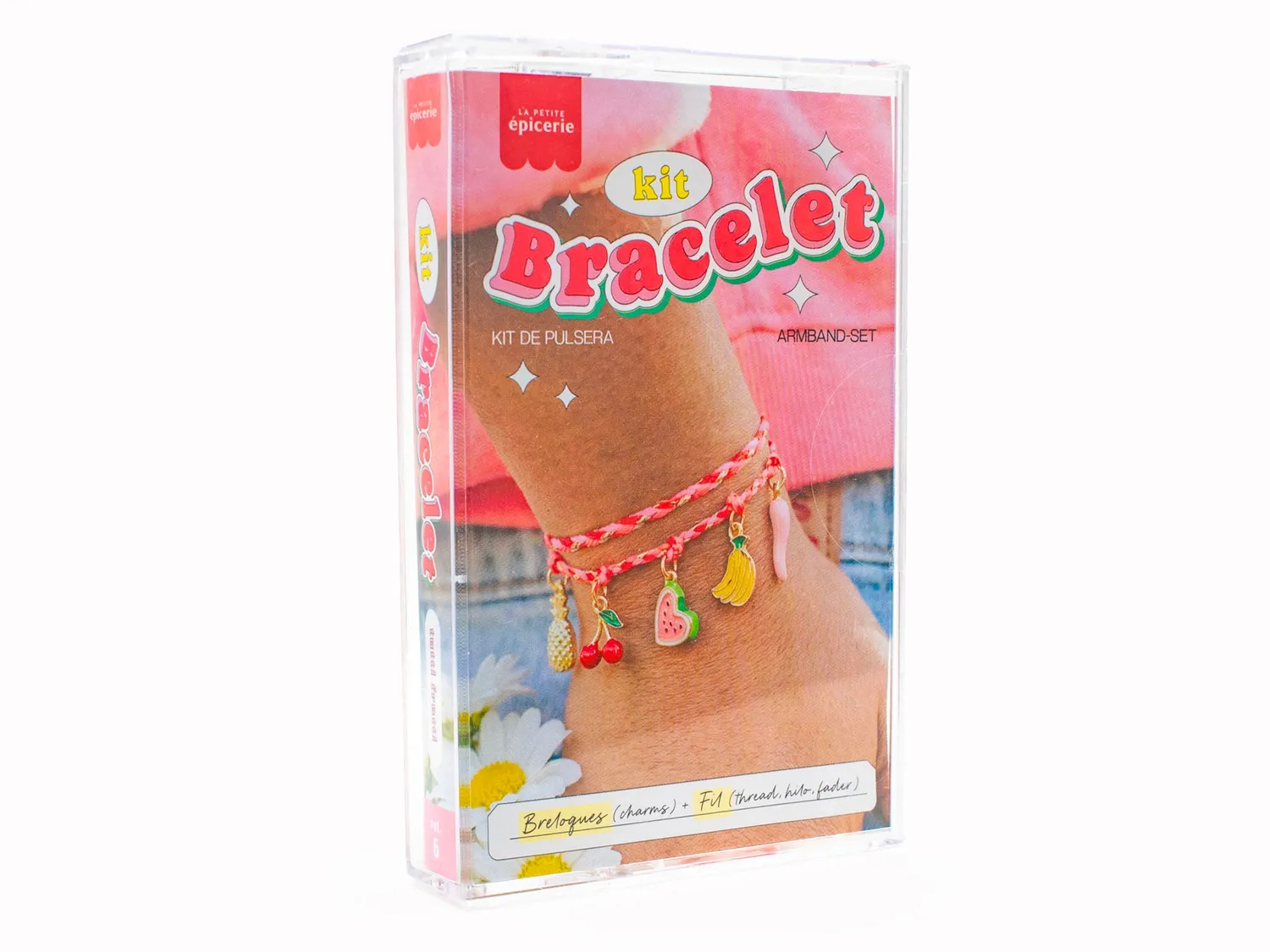 La Petite Epicerie cassette armband kit 6 stuks retro
