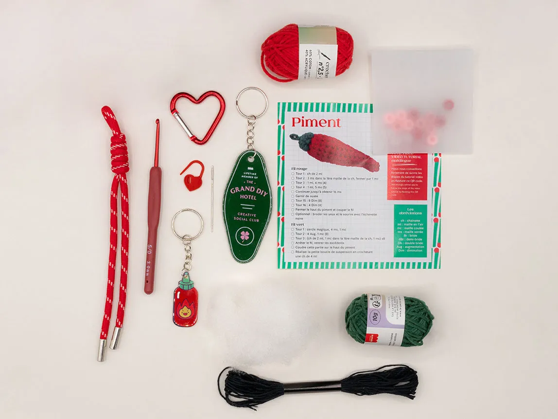 La Petite Epicerie Lucky Pepper haakpakket klaver chili 2 stuks