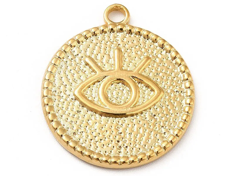 La Petite Epicerie hanger rond oog goud 22x19 mm