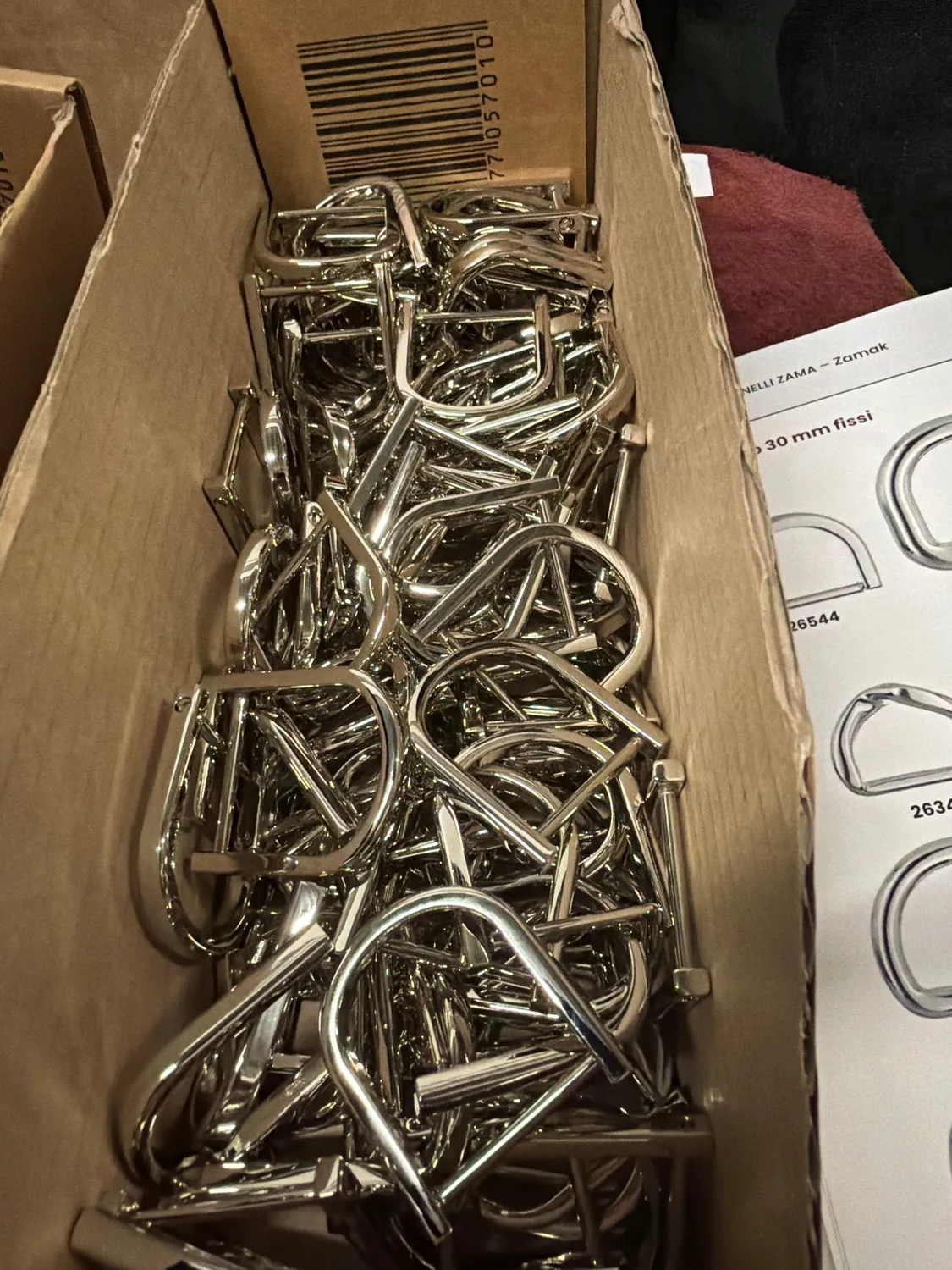 Leather House D-ring zilver 32 mm per stuk nikkel tas