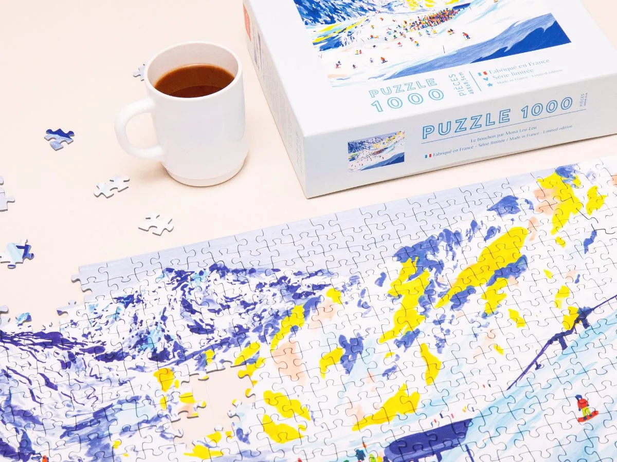 La Petite Epicerie Le Bouchon puzzel 1000 stukjes ski