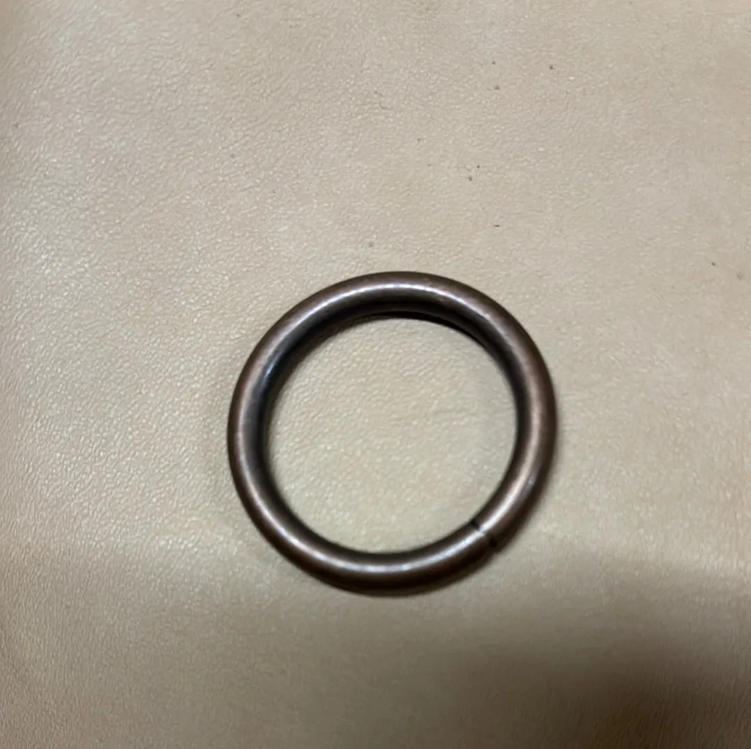 Leather House Brown Patina ring 25mm vintage bruin