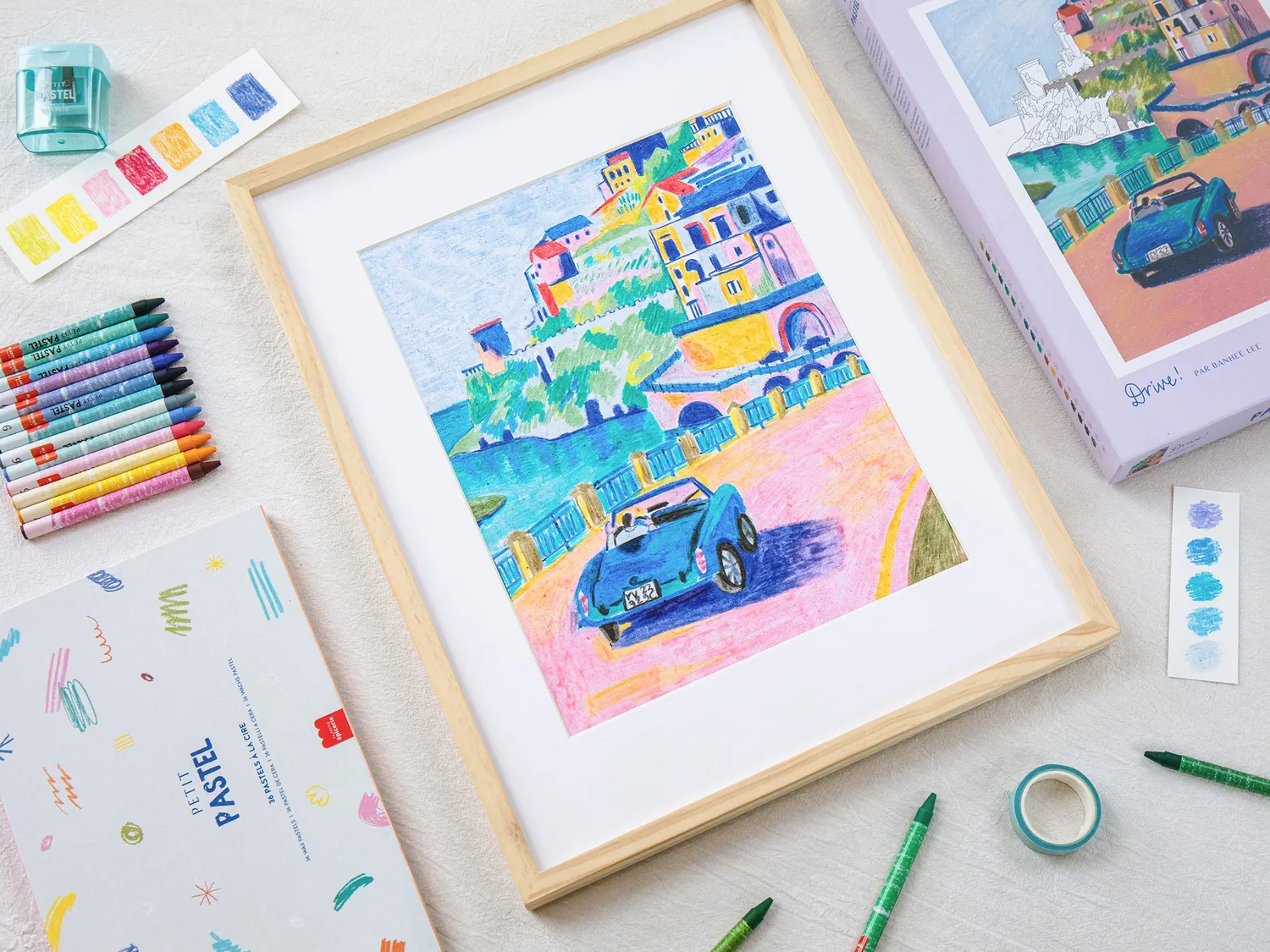 La Petite Epicerie Petit Pastel Drive pastel op nummer kit 36 kleuren