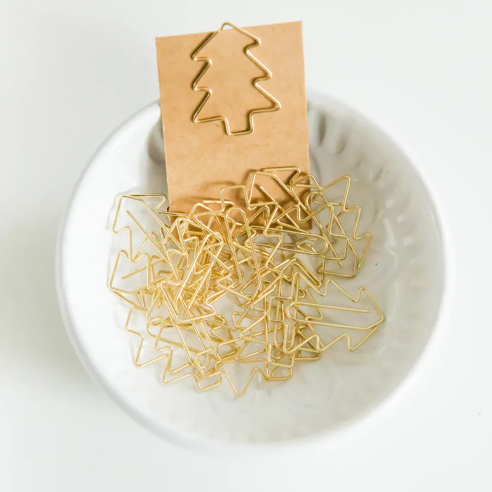 Jessy at Sea Christmas tree paperclips 20 stuks goud