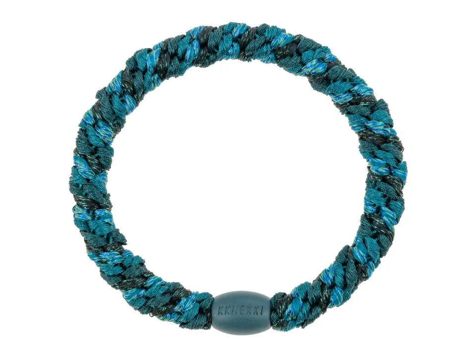 Kknekki Mix Pétrole Pailleté haarelastiek blauw
