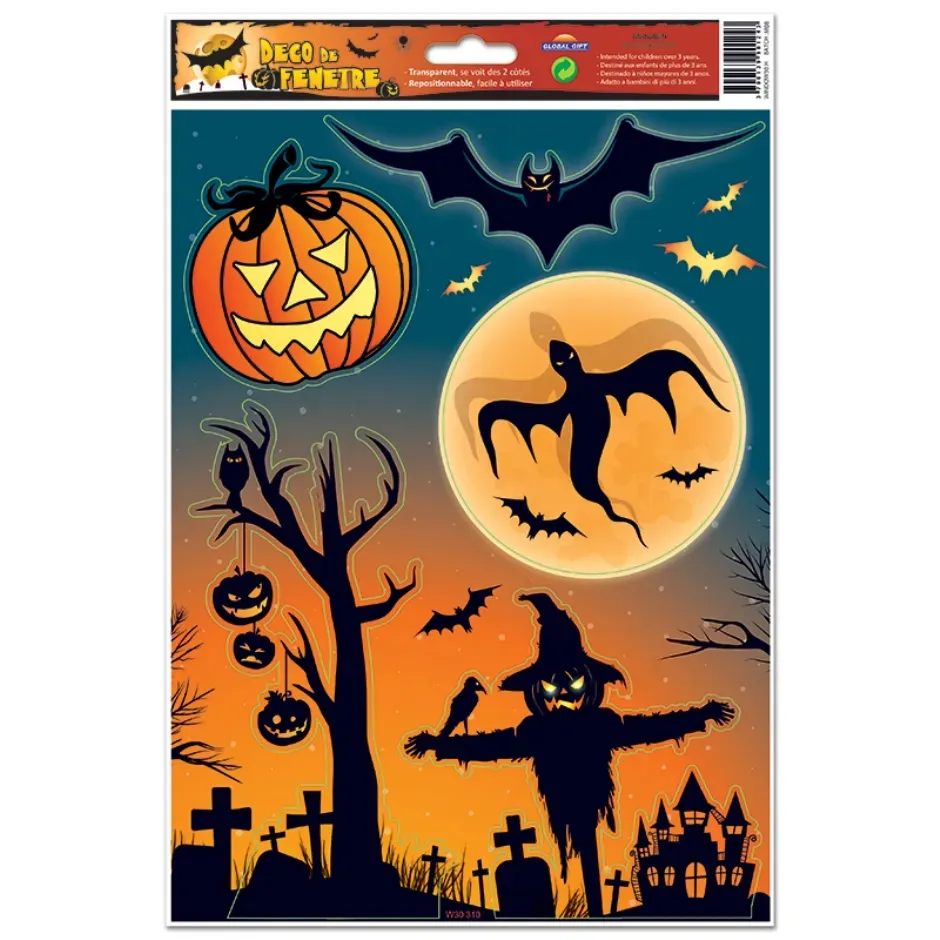 LTC-Leiden raamstickers Halloween 20x30cm zelfklevend