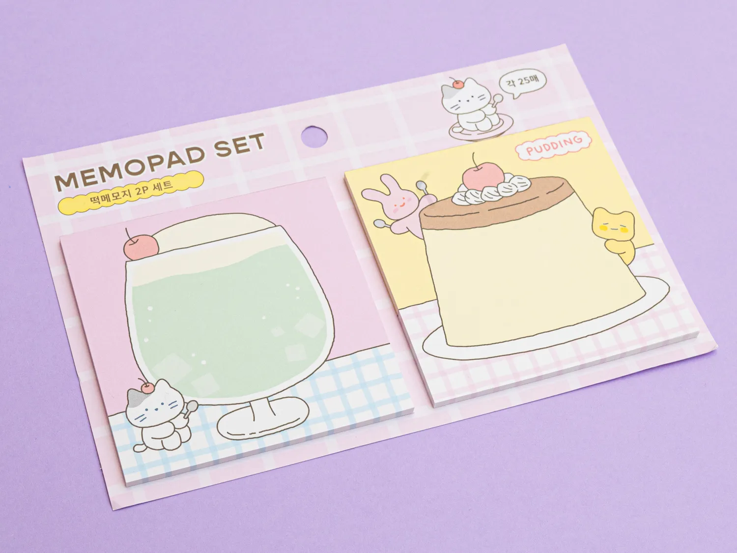 La Petite Epicerie Notitieblok set 2 cocktails gebak pastel