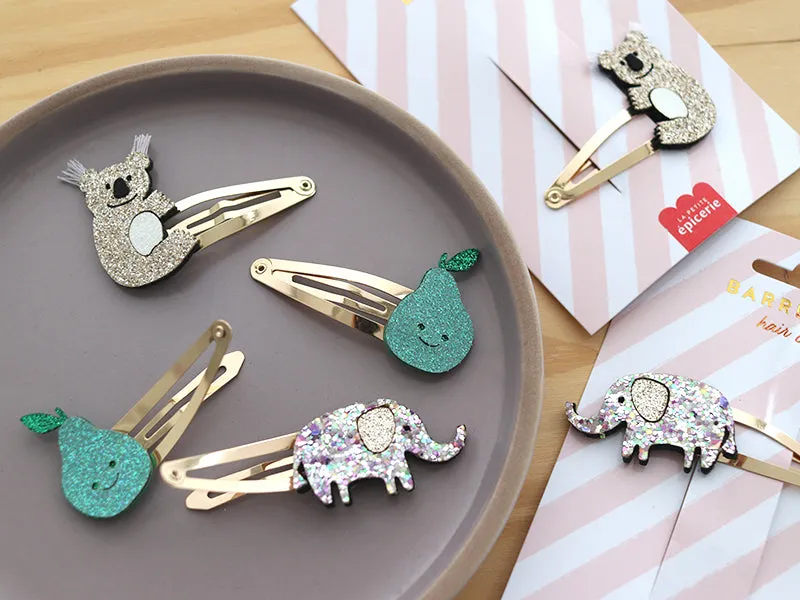 La Petite Epicerie haarspeldjes koala 5,5 cm 2 stuks