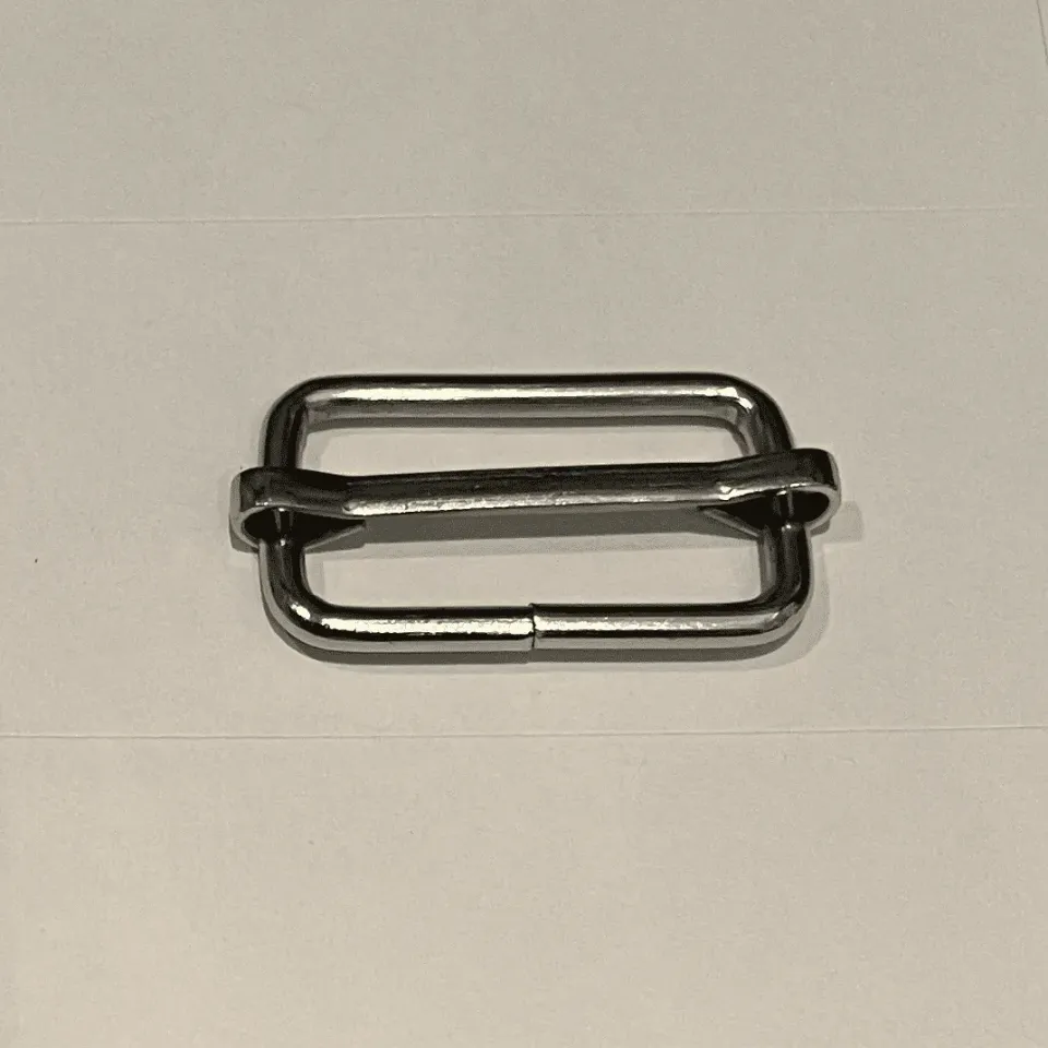 Leather House Schuiver Silver 25 mm nikkel