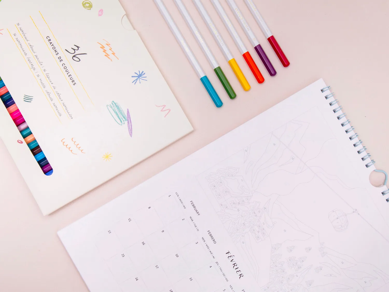 La Petite Epicerie Petit Crayon City Trip kleurkalender 2027 op nummer