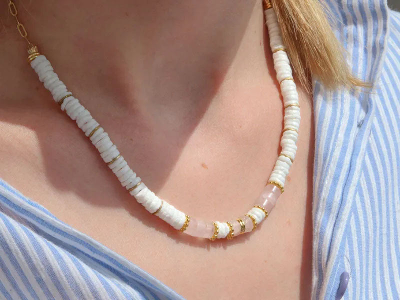 La Petite Epicerie DIY Bijouterie n11 ketting pakket heishi kwarts