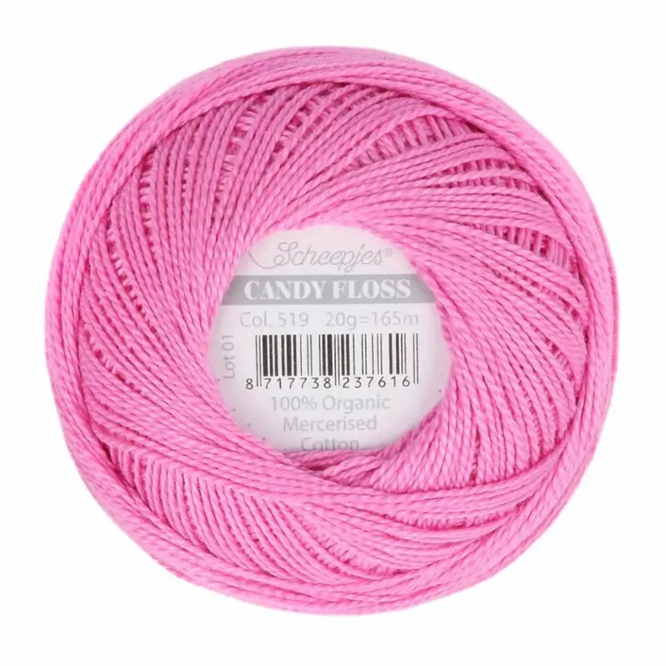 Scheepjes Candy Floss borduurkatoen lichtroze 20 gram