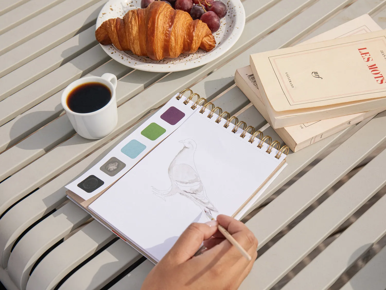 La Petite Epicerie Travel Book Paris aquarelboek 20 kaarten